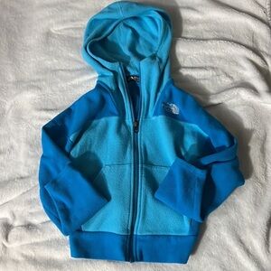 The North Face Blue Zip-Up Hoodie Sweatshirt size 7/8